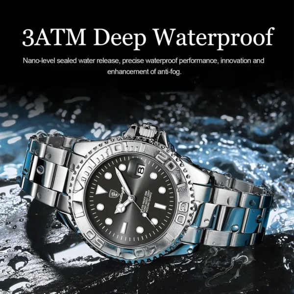 Luxury Men Watch Business Quartz Man Clock Sports Waterproof Luminous Date Stainless Steel Men's Watches Male Reloj+box - Image 3