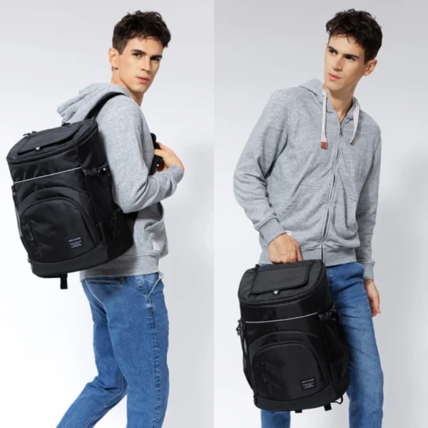 Refrigerator Bags Soft Insulated Cooler Backpack Thermal Isothermal Fridge Travel Outdoor Beach Ice Beer Backpack 30L - Image 7