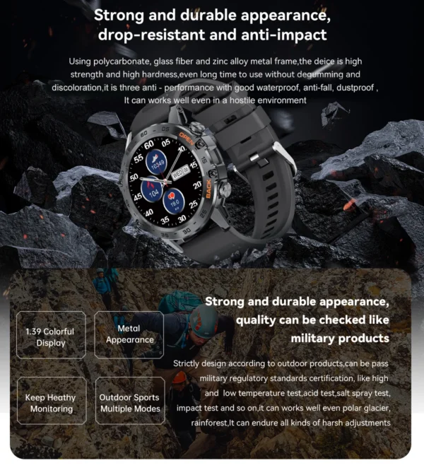 LIGE Smartwtach For Men Bluetooth Calling Waterproof Watches Health Monitoring 400mAh Outdoor Sport Smartwatch Man Reloj Hombre - Image 8