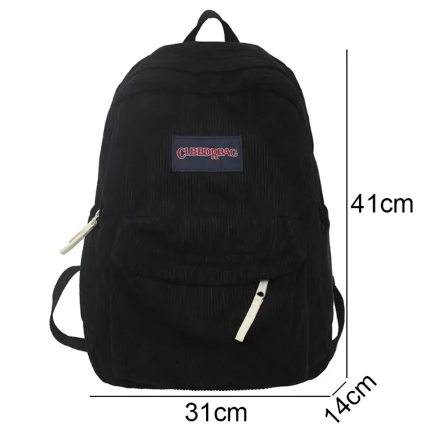 Vintage Boy Girl Corduroy Green School Bag Men Women Laptop College Backpack Cool Lady Student Fashion Female Travel BookBag New - Image 6