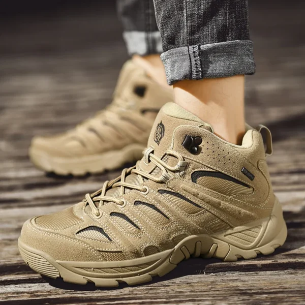 2024 Men Sneakers Tactical Breathable Combat Boots Outdoor Casual Boots Autumn New Shoes Light Non-slip Men Desert Ankle Boots - Image 3