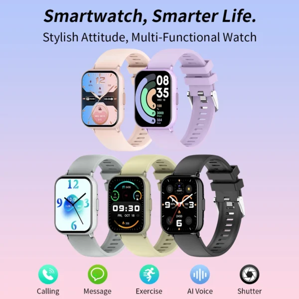 2025 Watch 5 Active Global Edition Smart Watch Heart Rate Monitoring 100+ Sports Mode Wireless Call 7 Days Life Sport Watch - Image 2