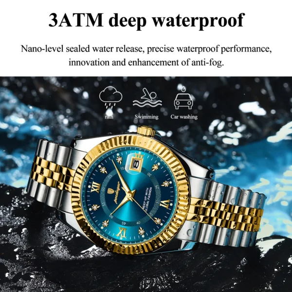 Luxury Sport Wrist Watch For Man Waterproof Luminous Date Men Watch Quartz Stainless Steel Men's Watches Male Reloj+box - Image 3