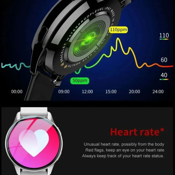 LIGE Women Bluetooth Call Smart Watch HeartRate Blood Pressure Monitoring Smartwatches Waterproof Men Smartwatch For Samsung IOS - Image 3