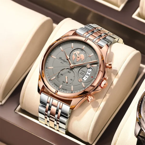 Top Luxury Brand Casual Men Watch Chronograph Waterproof Date Full Steel Quartz Men's Watch Business Relogio Masculino - Image 5