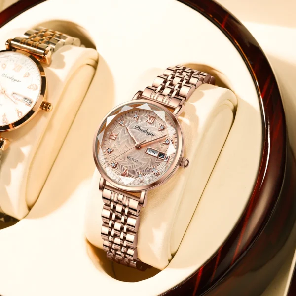 POEDAGAR Women Watch Stainless Steel Mesh Rose Gold Simple Waterproof Luminous Ladies Watches Luxury Quartz Elegant - Image 9