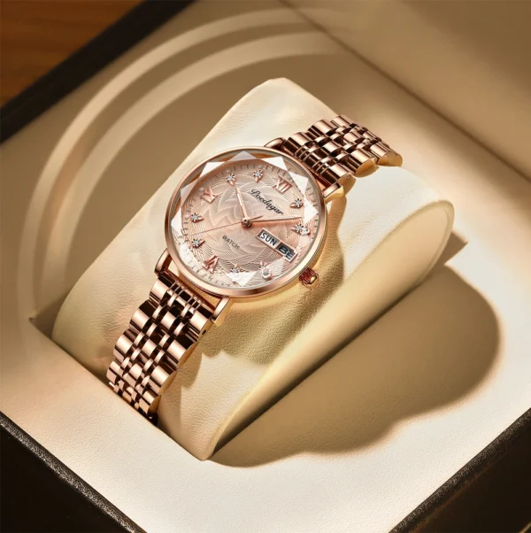 POEDAGAR Women Watch Stainless Steel Mesh Rose Gold Simple Waterproof Luminous Ladies Watches Luxury Quartz Elegant - Image 10